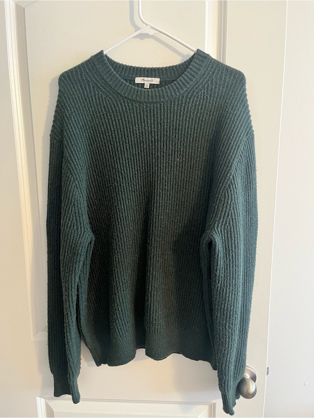 Madewell Crewneck Pullover Sweater in Forest Green Women’s Size Medium